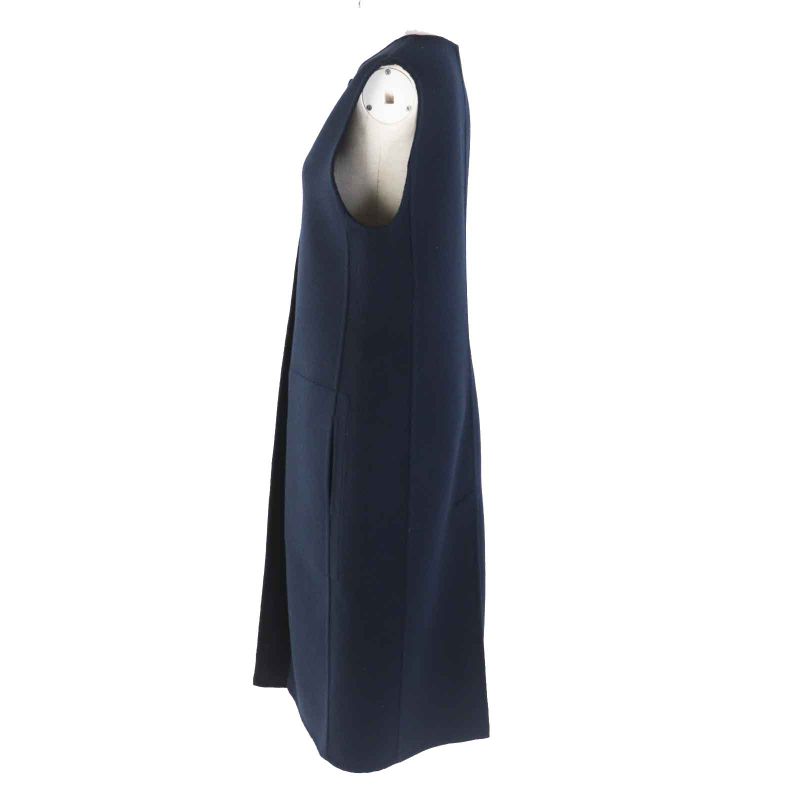 Hermes 23AW 3h0198db 100% Cashmere Double Face Long Vest With Serie Buttons