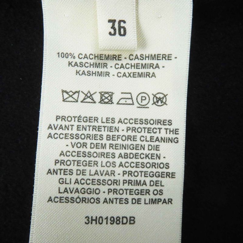 Hermes 23AW 3h0198db 100% Cashmere Double Face Long Vest With Serie Buttons