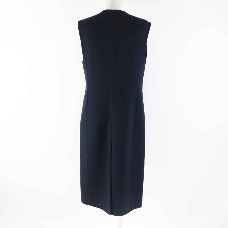 Hermes 23AW 3h0198db 100% Cashmere Double Face Long Vest With Serie Buttons