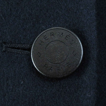 Hermes 23AW 3h0198db 100% Cashmere Double Face Long Vest With Serie Buttons