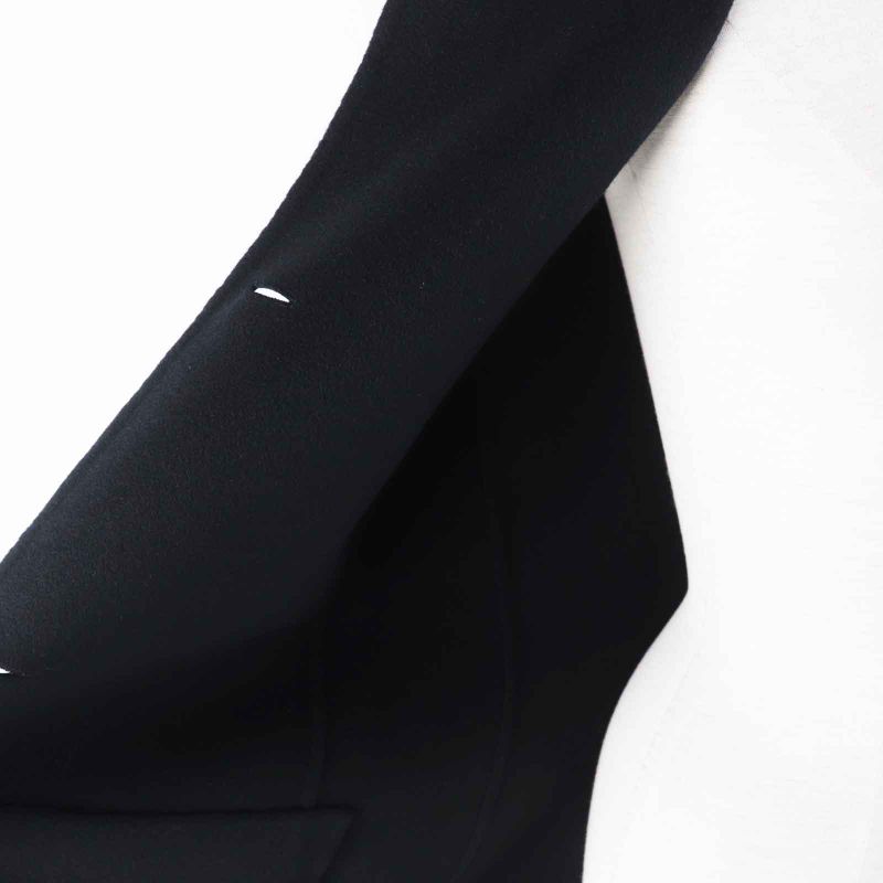 Hermes 23AW 3h0198db 100% Cashmere Double Face Long Vest With Serie Buttons