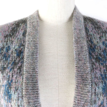 CHANEL P50012k06384 V-neck Mohair Knit Cardigan With Coco Mark Buttons Greyish