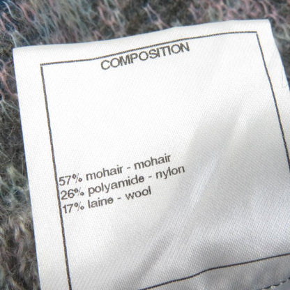 CHANEL P50012k06384 V-neck Mohair Knit Cardigan With Coco Mark Buttons Greyish