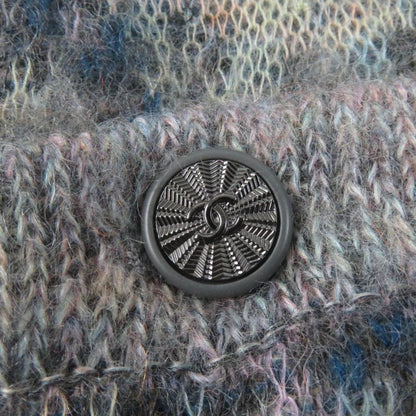 CHANEL P50012k06384 V-neck Mohair Knit Cardigan With Coco Mark Buttons Greyish