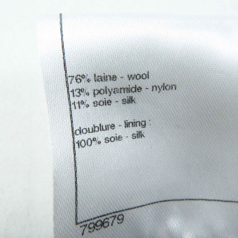 CHANEL P42616/p42872 Wool Nylon With Rhinestone Coco Button And Plate Single