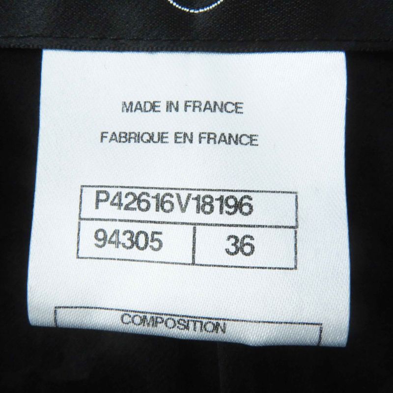 CHANEL P42616/p42872 Wool Nylon With Rhinestone Coco Button And Plate Single