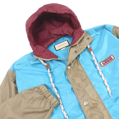 Gucci 23SS 740572 Hooded Mountain Parka Nylon Jumper Blue Multicolored 42 Made