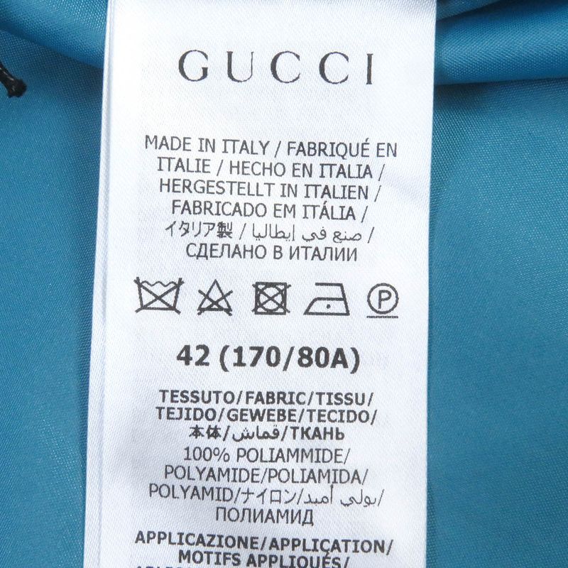 Gucci 23SS 740572 Hooded Mountain Parka Nylon Jumper Blue Multicolored 42 Made