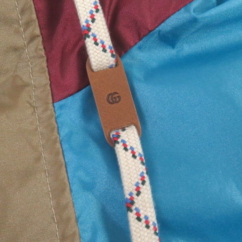 Gucci 23SS 740572 Hooded Mountain Parka Nylon Jumper Blue Multicolored 42 Made
