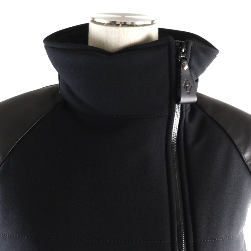 Hermes 23AW Leather Use H Logo Zipped Down Vest Outerwear Black 38 Made In