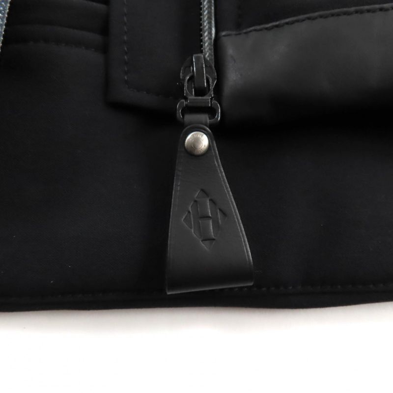 Hermes 23AW Leather Use H Logo Zipped Down Vest Outerwear Black 38 Made In