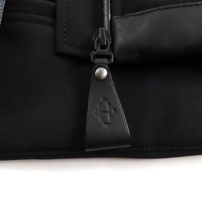 Hermes 23AW Leather Use H Logo Zipped Down Vest Outerwear Black 38 Made In