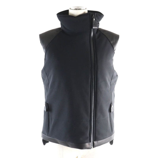 Hermes 23AW Leather Use H Logo Zipped Down Vest Outerwear Black 38 Made In