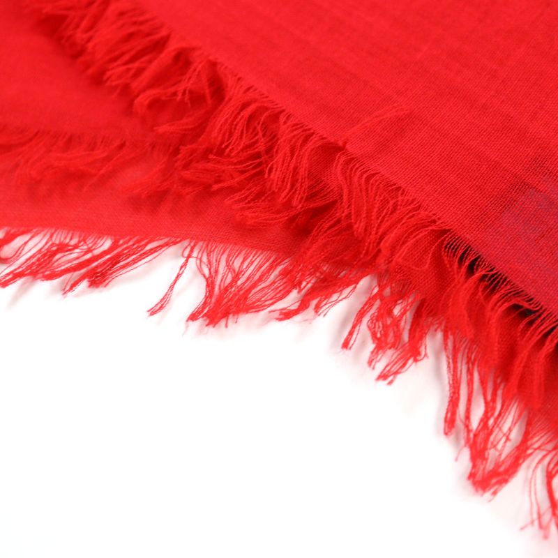 Gucci 453225 Silk Blend GG Ghost Skull Silk Blend Mini Fringe Shawl/scarf Red