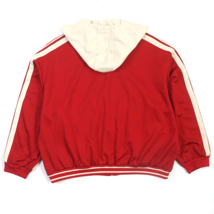  Gucci 19AW 575758 Interlocking G Hooded Technical Jersey Track Jacket Red