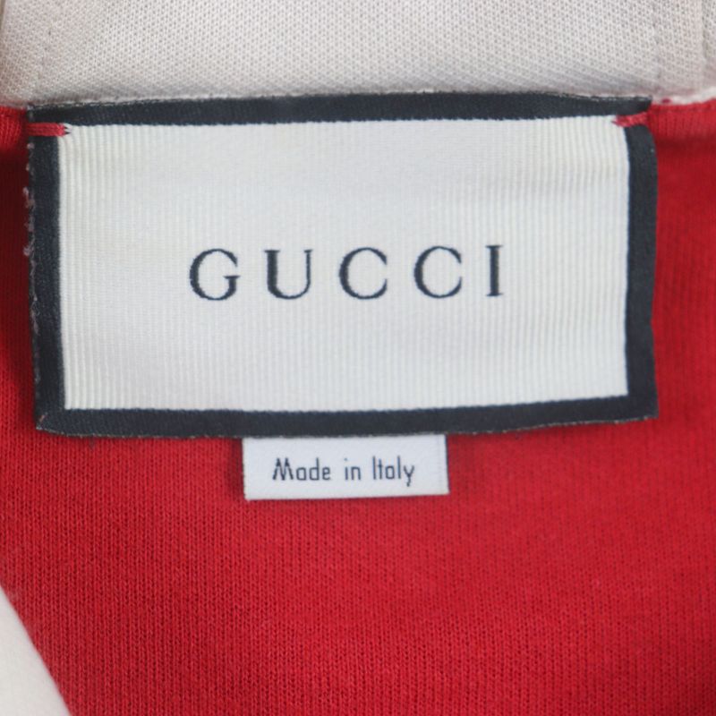  Gucci 19AW 575758 Interlocking G Hooded Technical Jersey Track Jacket Red