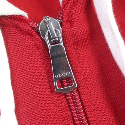  Gucci 19AW 575758 Interlocking G Hooded Technical Jersey Track Jacket Red