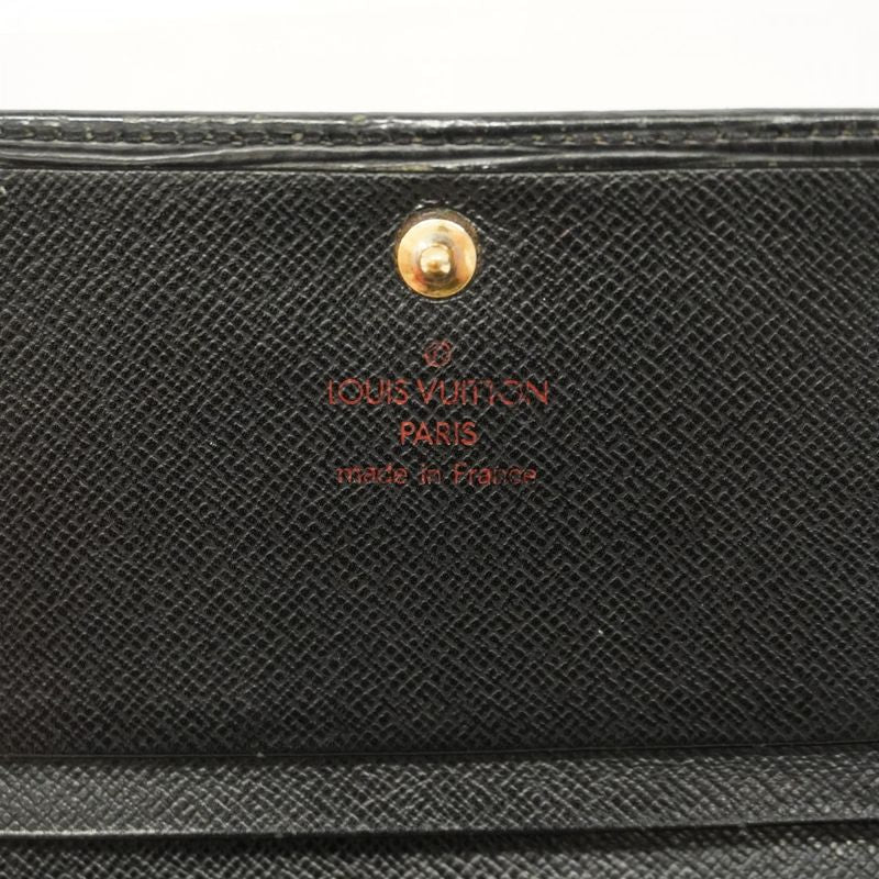 Louis Vuitton Wallet Epi Portefeuille Monévier Tresor M63502 Noir Black Women