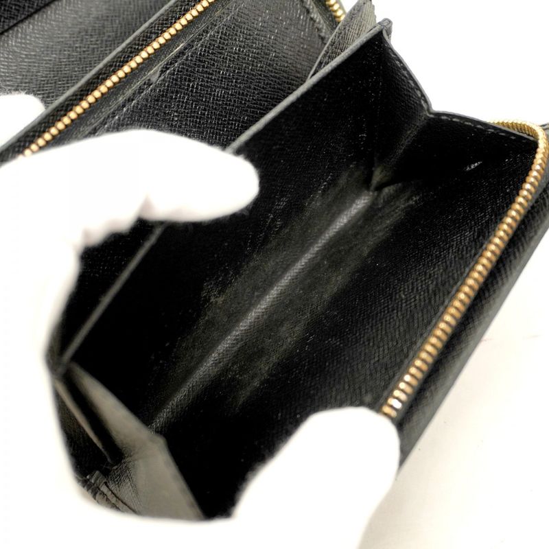 Louis Vuitton Wallet Epi Portefeuille Monévier Tresor M63502 Noir Black Women
