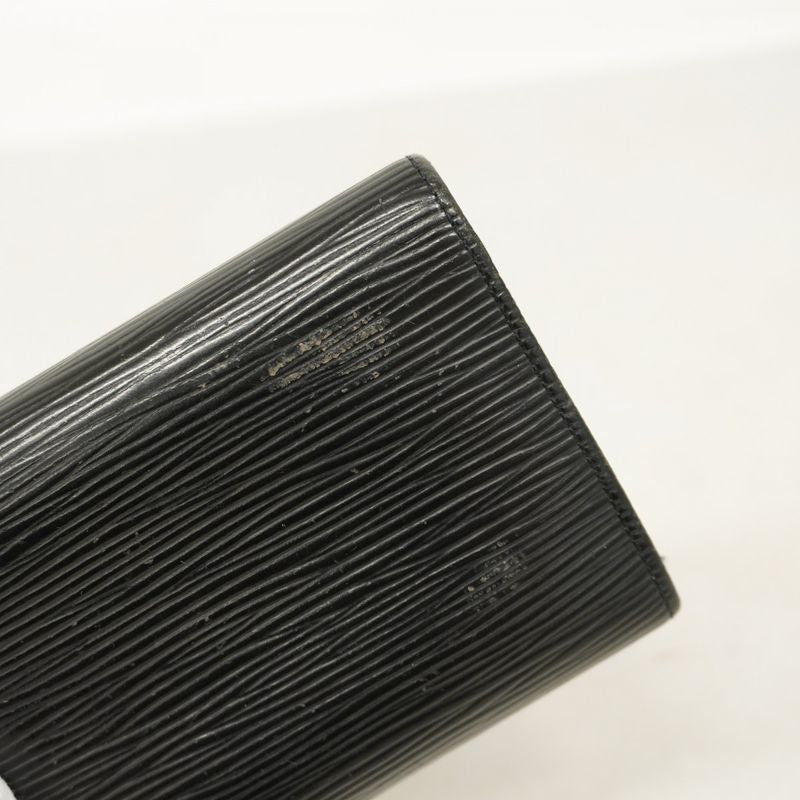 Louis Vuitton Wallet Epi Portefeuille Monévier Tresor M63502 Noir Black Women