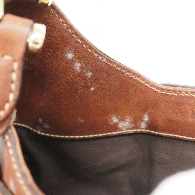 Gucci Shoulder Bag GG Canvas Horsebit 137592 Canvas Brown Gold Hardware Women