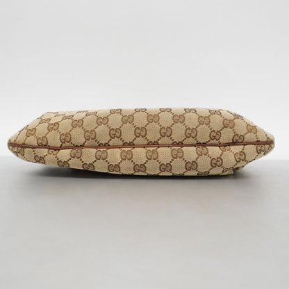Gucci Shoulder Bag GG Canvas Horsebit 137592 Canvas Brown Gold Hardware Women