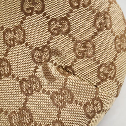 Gucci Shoulder Bag GG Canvas Horsebit 137592 Canvas Brown Gold Hardware Women