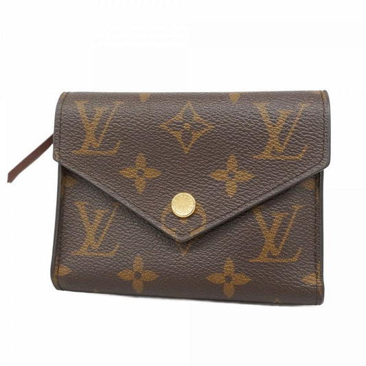 Louis Vuitton Trifold Wallet Monogram Portefeuille Victorine M62472 Brown Ladies