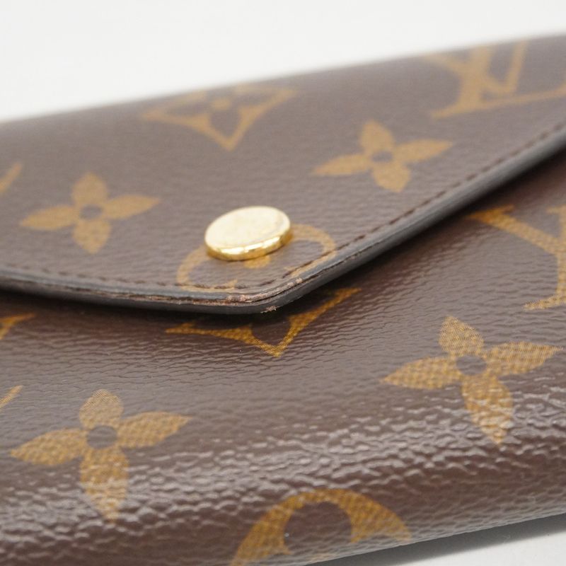 Louis Vuitton Trifold Wallet Monogram Portefeuille Victorine M62472 Brown Ladies