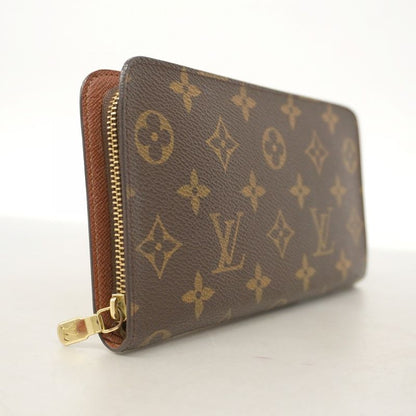 Louis Vuitton Long Wallet Monogram Porte Monnaie Zip M61727 Brown Men Women