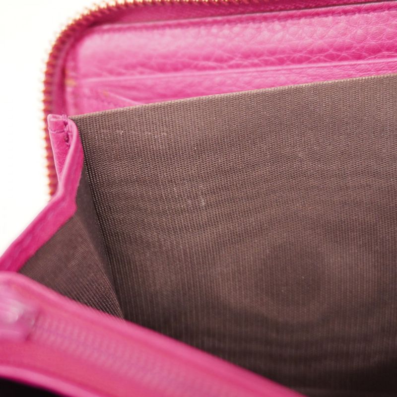 Gucci Long Wallet Soho 308004 Leather Pink Chien Pan Gold Hardware Women