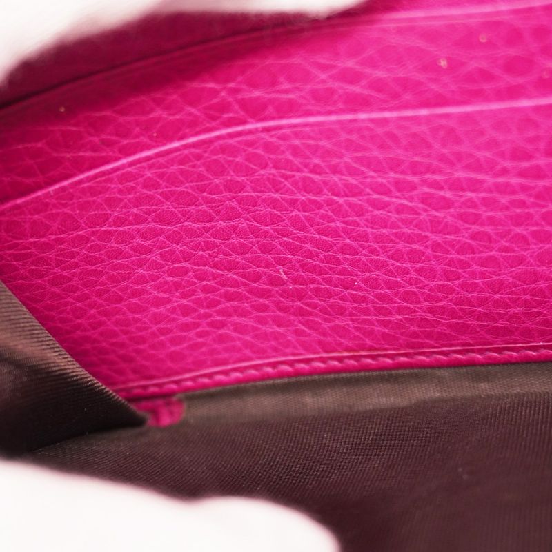 Gucci Long Wallet Soho 308004 Leather Pink Chien Pan Gold Hardware Women