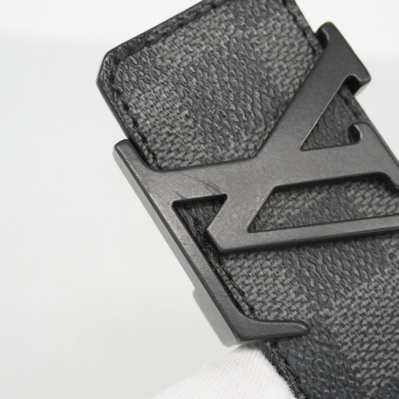 Louis Vuitton Belt Damier Graphite Santure LV Initials M9808 Black Men's