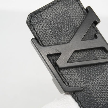Louis Vuitton Belt Damier Graphite Santure LV Initials M9808 Black Men's
