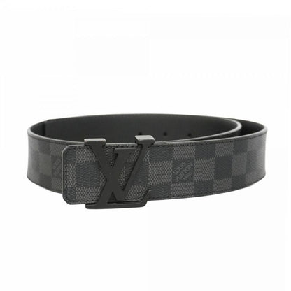 Louis Vuitton Belt Damier Graphite Santure LV Initials M9808 Black Men's