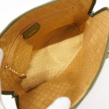 Gucci Handbag Bamboo 000 1046 0290 Suede Green Chien Pan Gold Hardware 2way Bag