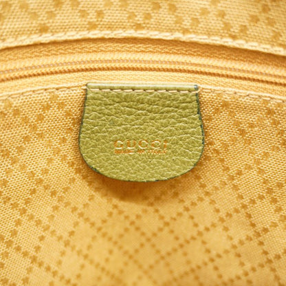 Gucci Handbag Bamboo 000 1046 0290 Suede Green Chien Pan Gold Hardware 2way Bag