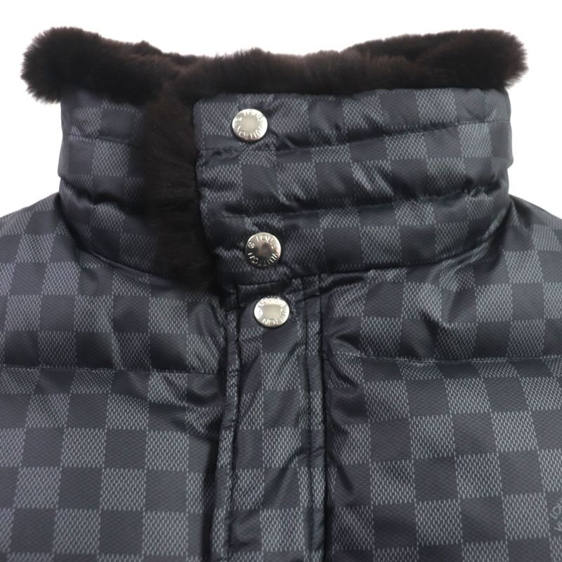 Louis Vuitton Rabbit Fur Damier Graphite Rare Masterpiece LX Logo Reversible