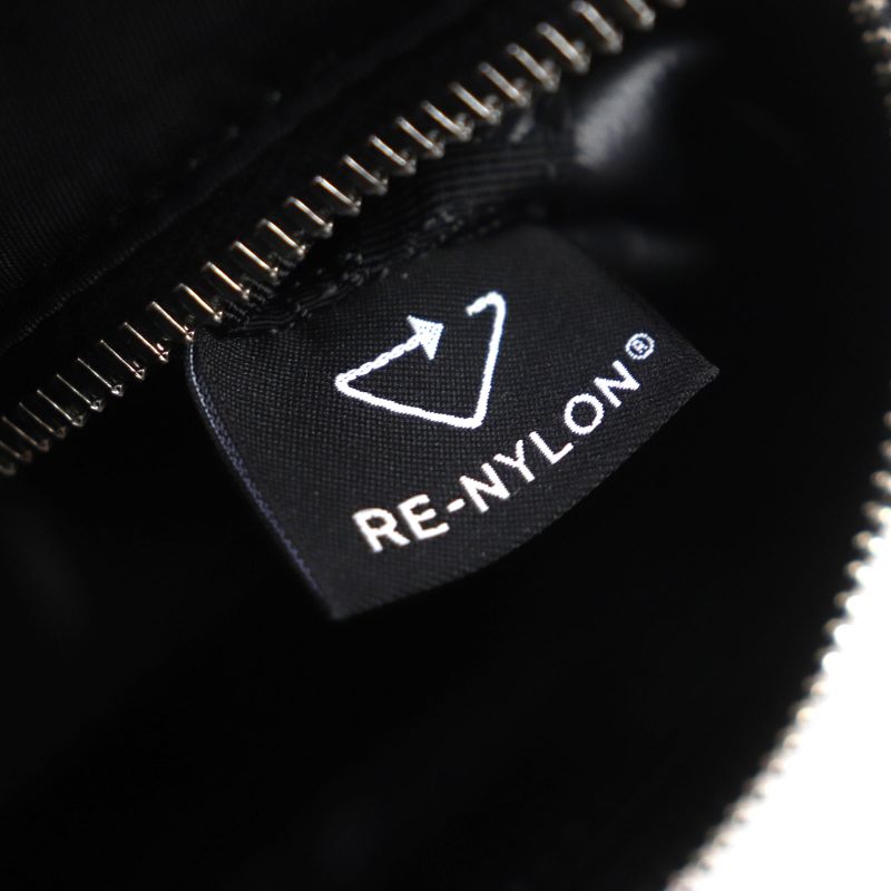 Prada 1bh197 Re-nyion Nylon Leather Shoulder Bag With Triangle Logo Pouch