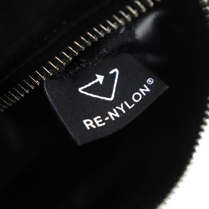 Prada 1bh197 Re-nyion Nylon Leather Shoulder Bag With Triangle Logo Pouch