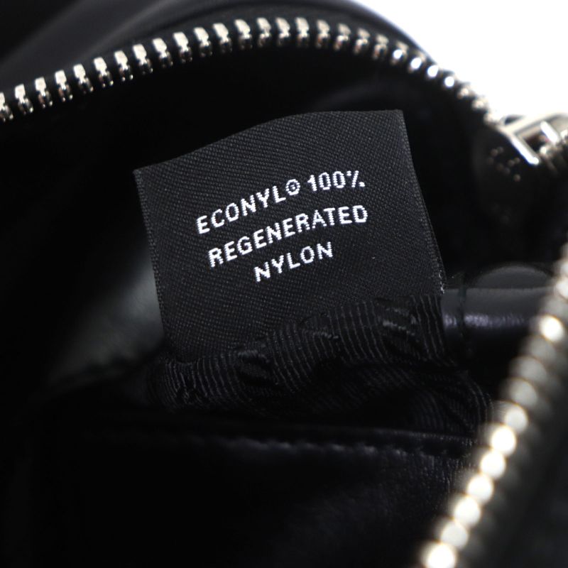 Prada 1bh197 Re-nyion Nylon Leather Shoulder Bag With Triangle Logo Pouch