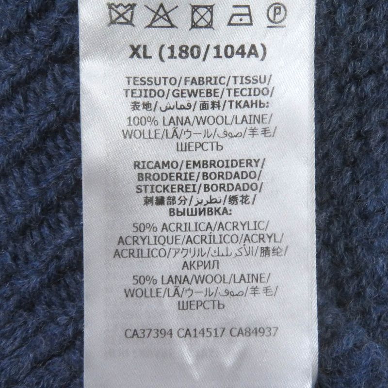 Gucci 636327 100% Wool GG Logo Embroidered Crew Neck Long Sleeve Knit Sweater