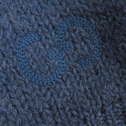 Gucci 636327 100% Wool GG Logo Embroidered Crew Neck Long Sleeve Knit Sweater