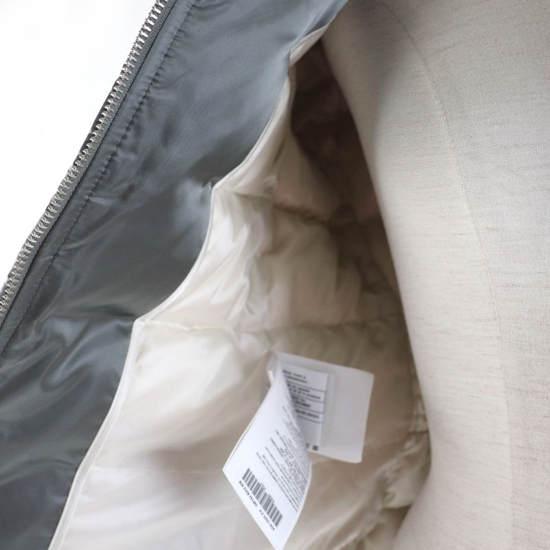 Prada 20AW 29p794 Triangle Logo/triangle Plate Sheepskin Fur Hooded Down Jacket