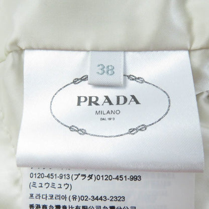 Prada 20AW 29p794 Triangle Logo/triangle Plate Sheepskin Fur Hooded Down Jacket
