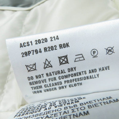 Prada 20AW 29p794 Triangle Logo/triangle Plate Sheepskin Fur Hooded Down Jacket