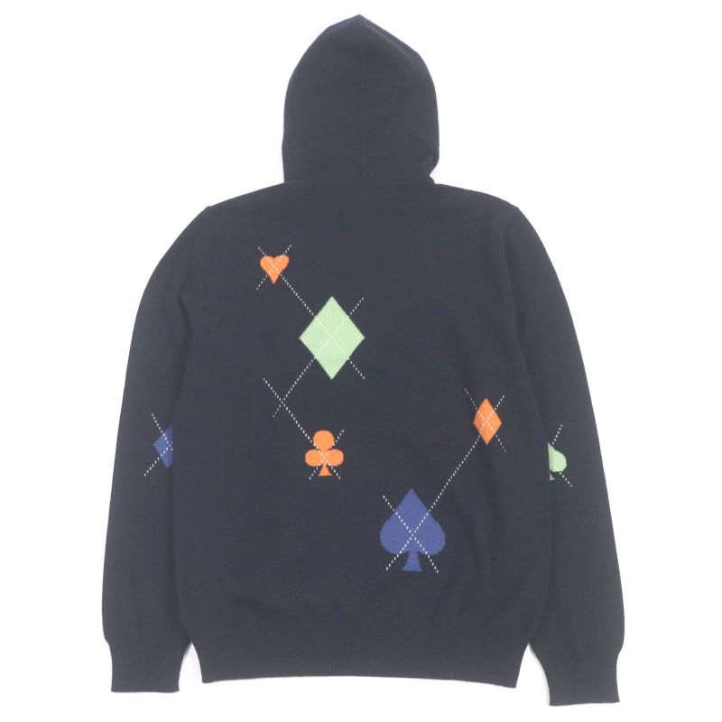 Hermes 18SS 100% Cashmere Trump Pattern H Logo Hardware Half Zip Pullover Knit