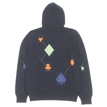 Hermes 18SS 100% Cashmere Trump Pattern H Logo Hardware Half Zip Pullover Knit