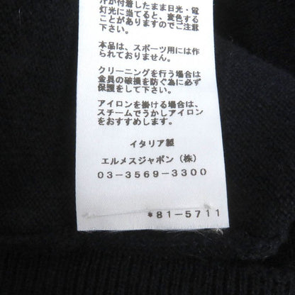 Hermes 18SS 100% Cashmere Trump Pattern H Logo Hardware Half Zip Pullover Knit