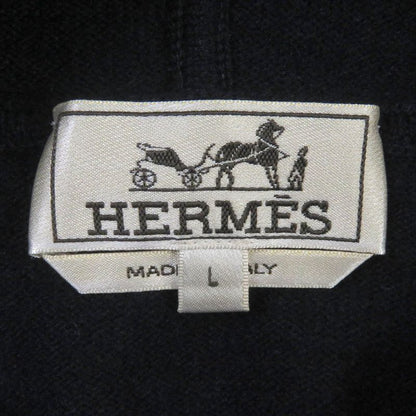 Hermes 18SS 100% Cashmere Trump Pattern H Logo Hardware Half Zip Pullover Knit
